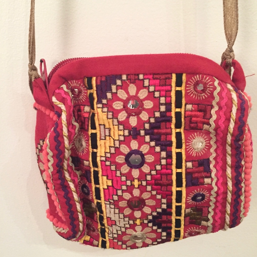 Embroideredand Mirrored Tiny Evening Bag - image 2